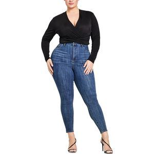 Nina Parker Womens Plus Thong Crossover Bodysuit Black 3X